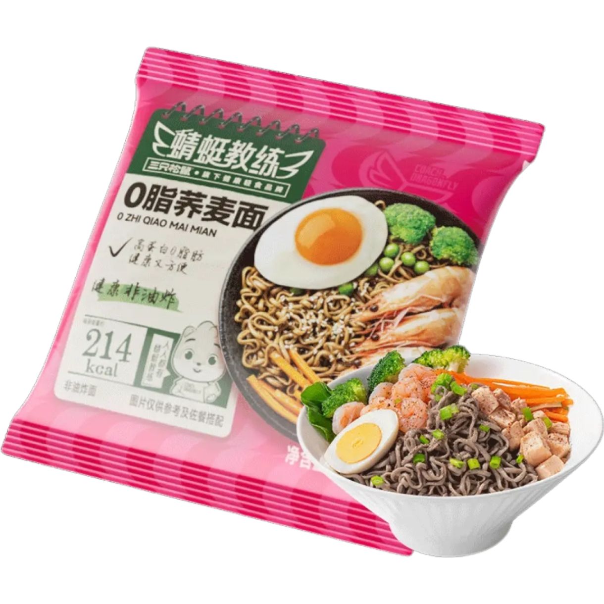 PLUS会员：三只松鼠 0脂荞麦面 60g*10袋+油醋汁268g 23.16元（合11.58元/件）