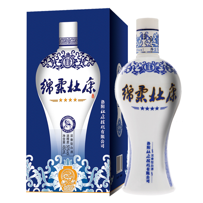 杜康 绵柔杜康四星酒浓香型白酒50度460ml*6瓶整箱 150.