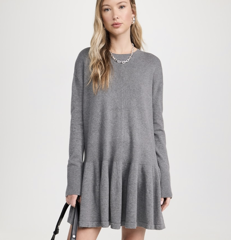 Free People 灰色针织连衣裙 6折 $88.8（约648.93元）