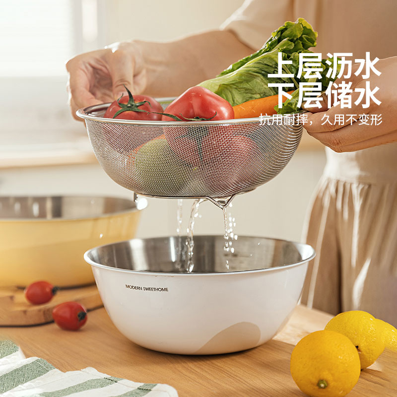 摩登主妇 304食品级不锈钢盆 25.8元