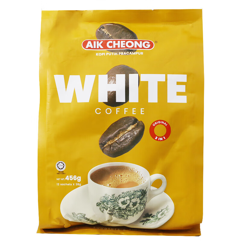 益昌老街3合1原味速溶白咖啡粉 马来西亚进口38g*12包 16.16元（需领券）