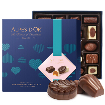 Alpes d'Or 爱普诗 比利时进口10口味夹心巧克力礼盒 216g 124元（需用券）