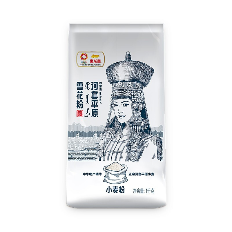 金龙鱼 河套平原 雪花粉 1kg 18.32元