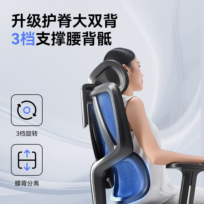 京东京造 Z5Pro人体工学椅双背电竞椅办公椅子电脑椅可调节靠背角度升降座