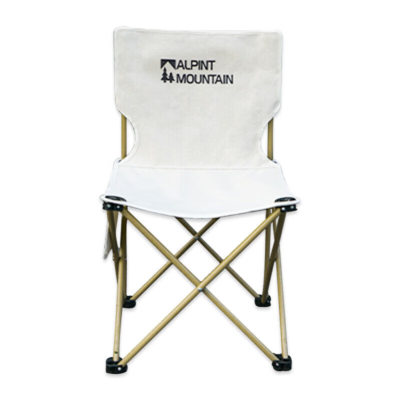 ALPINT MOUNTAIN 埃尔蒙特户外折叠椅便携野餐椅写生沙滩椅马扎垂钓鱼椅特大号米白 34.5元