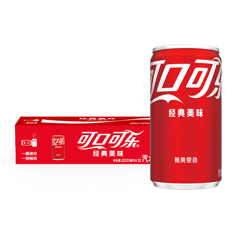 Coca-Cola 可口可乐 碳酸饮料经典迷你罐汽水200ml*12罐 19.9元