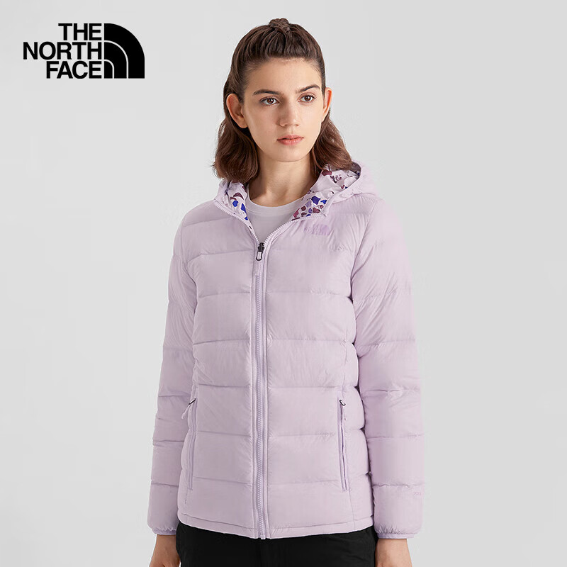 THE NORTH FACE 北面 羽绒服女户外保暖双面穿700蓬羽绒外套5AY2 9V5/紫色 L 594元（