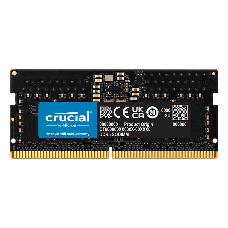 PLUS会员：Crucial英睿达 32GB DDR5 5600频率 笔记本内存条 美光原厂颗粒 助力AI 595.71
