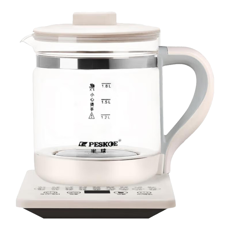 京东百亿补贴、plus会员:半球（PESKOE）养生壶 1.8L 花茶壶 智能恒温电热水壶