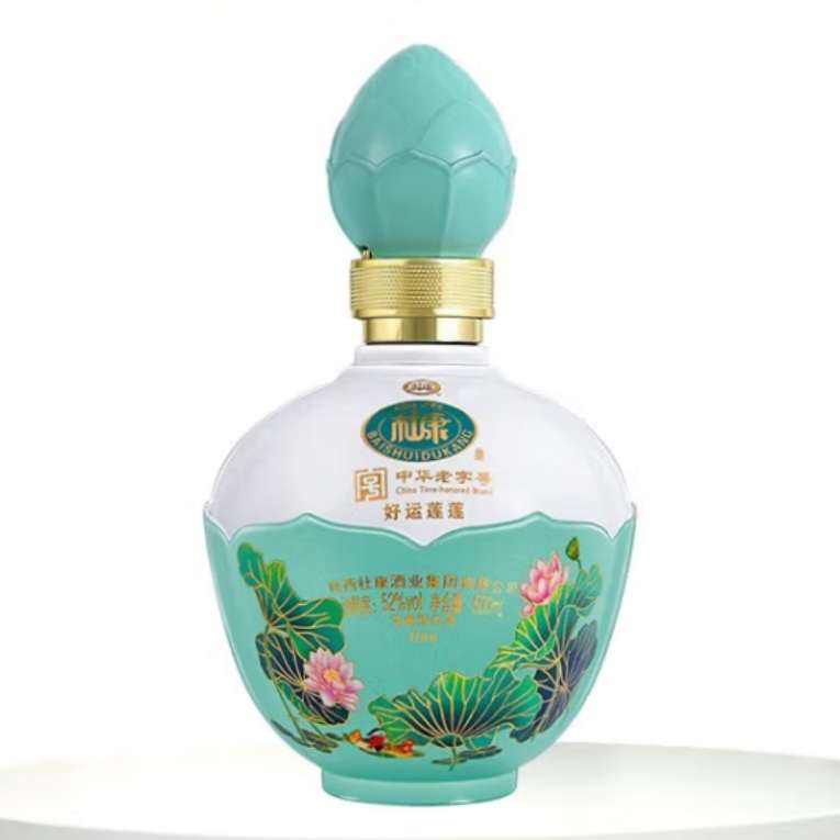 京东试用：白水杜康【光瓶处理】浓香型白酒 好运莲莲 52度 500mL 1瓶 29.9元