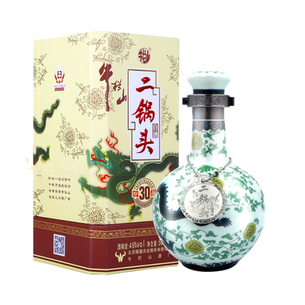 88VIP：牛栏山 二锅头 珍品30 青龙 46%vol 清香型白酒 500ml 单瓶装 175.75元