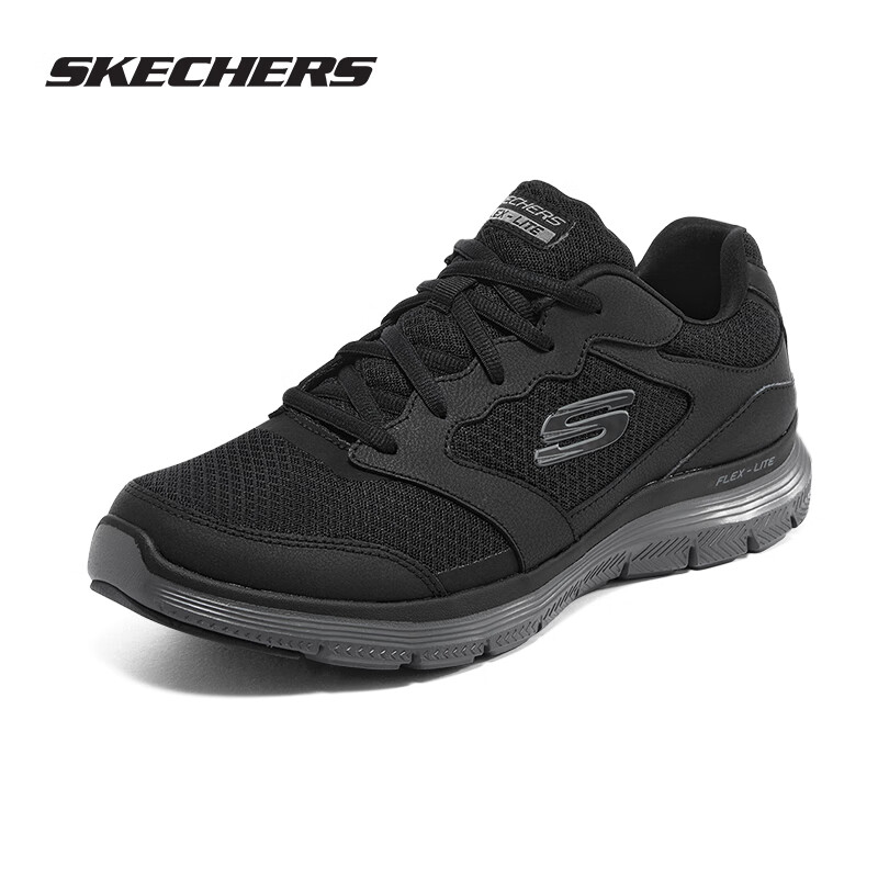 PLUS会员：SKECHERS 斯凯奇 男透气网面健步鞋+袜子 175.60元