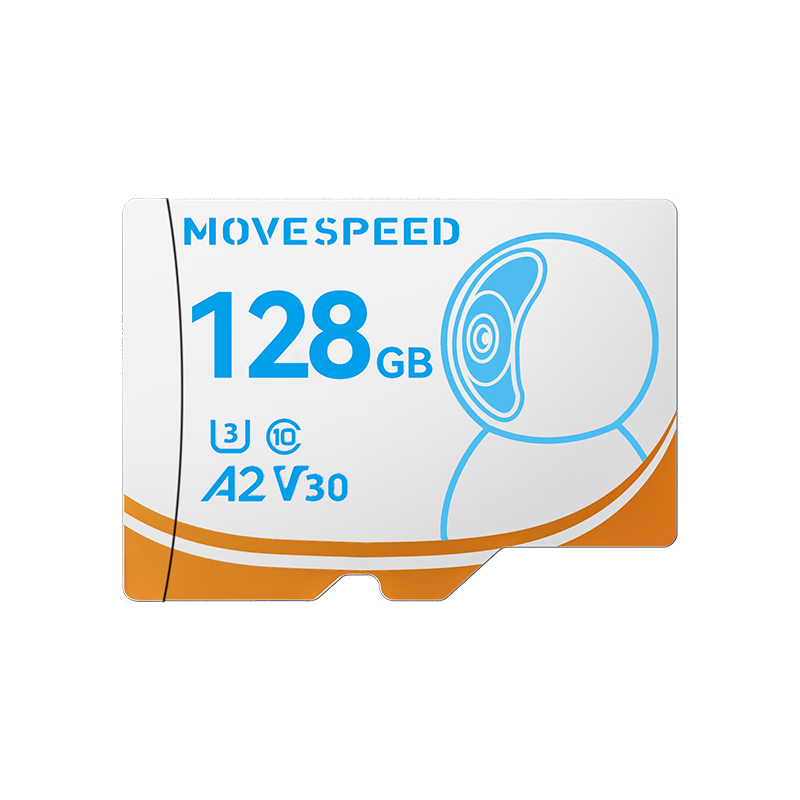 plus：移速（MOVE SPEED）128GB TF（MicroSD）存储卡 高速耐用Pro版 68.66元包邮