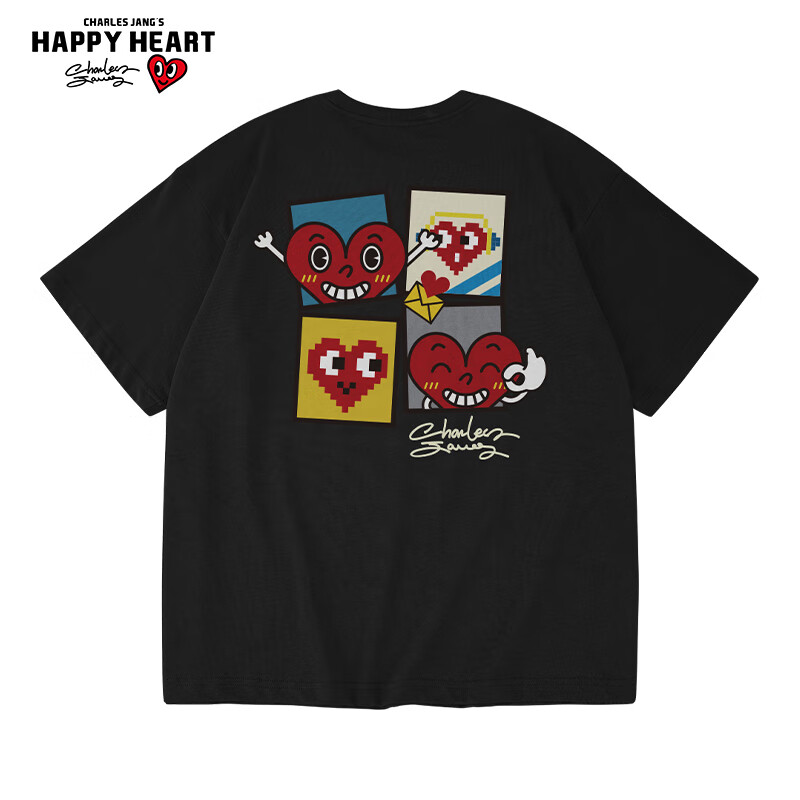 CHARLES JANG'S HAPPY HEART 查尔斯桃心 夏季纯棉短袖T恤 60.4元（需用券）