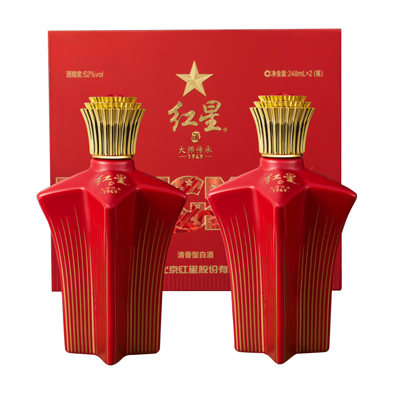 红星 大师传承1949 52%vol 清香型白酒 500ml*6瓶 1817.35元