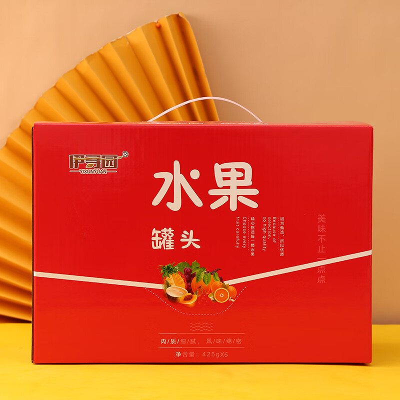 伊寻园 黄桃罐头整箱装砀山特产黄桃罐头425g*6罐装 18.8元 - 线报酷