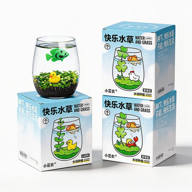 小花农 水培植物套装+小鱼+小黄鸭 12.9元（需用券）