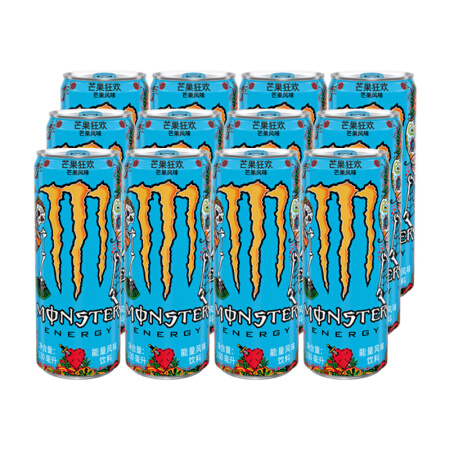 Monster 魔爪 芒果味风味饮料 维生素饮料 330ml*24罐 整箱装 64.5元