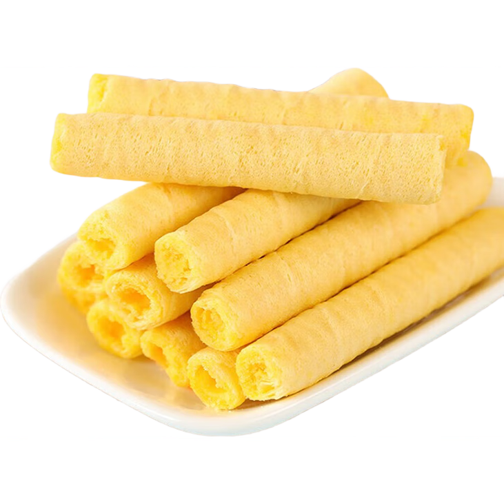 泓一 咸蛋黄味蛋卷 400g 休闲零食早餐下午茶点心整箱 6.75元/件（共27元）