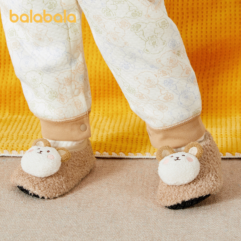 巴拉巴拉 儿童袜子男孩女孩地板袜防滑柔软萌趣可爱小童宝宝单双装 30元