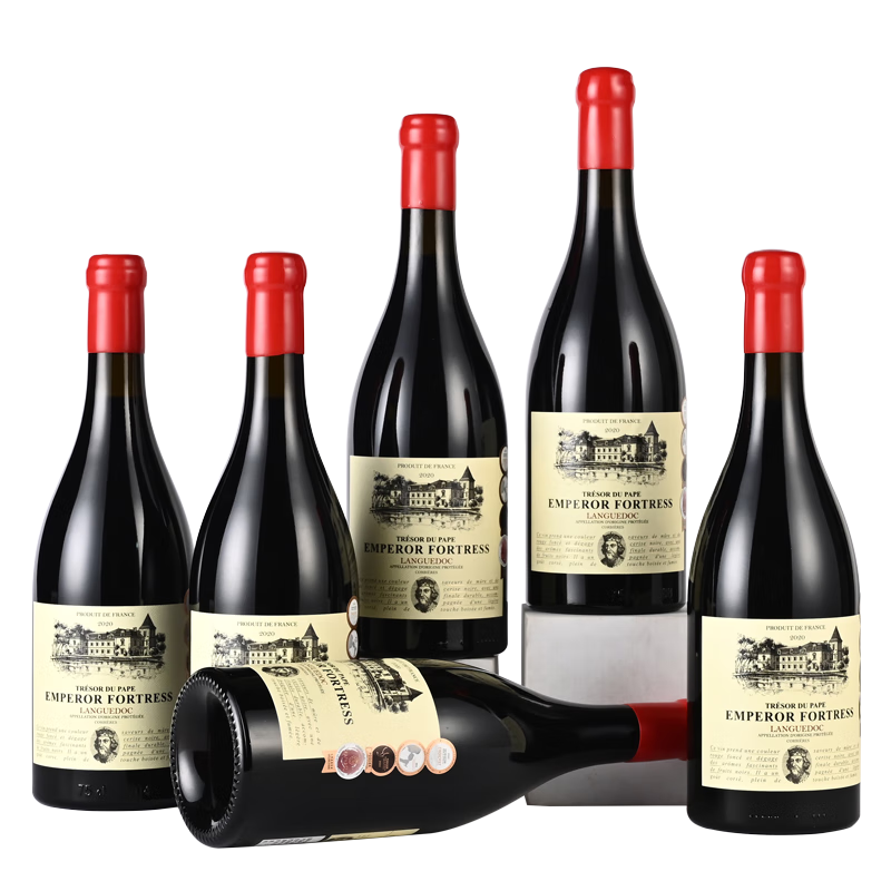 帝尊堡 教皇珍藏干红葡萄酒法国红酒原瓶进口AOP朗格多克15.5度蜡封 6瓶 688