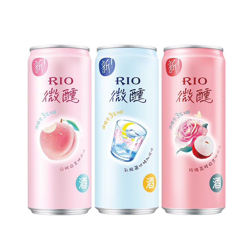 88VIP：RIO 锐澳 微醺3罐装洋酒预调鸡尾酒330ml*3口味随机发放 21.38元