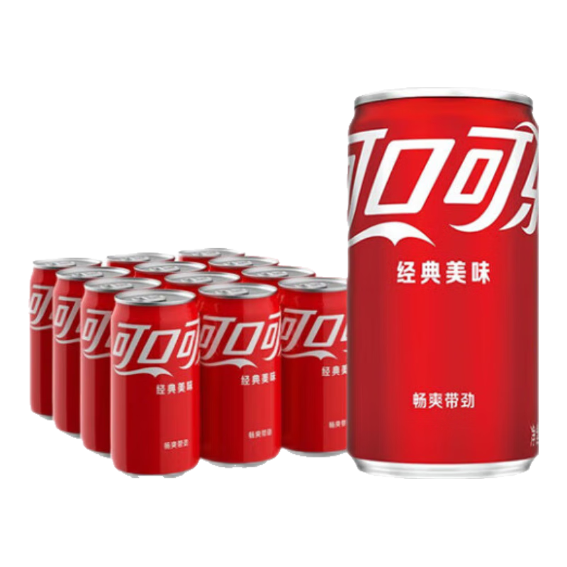 可口可乐（Coca-Cola）汽水 碳酸饮料 200ml*12罐 14.1元包邮