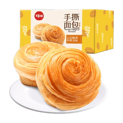 百草味 手撕面包早餐代餐糕点1kg 16.05元（需领券）