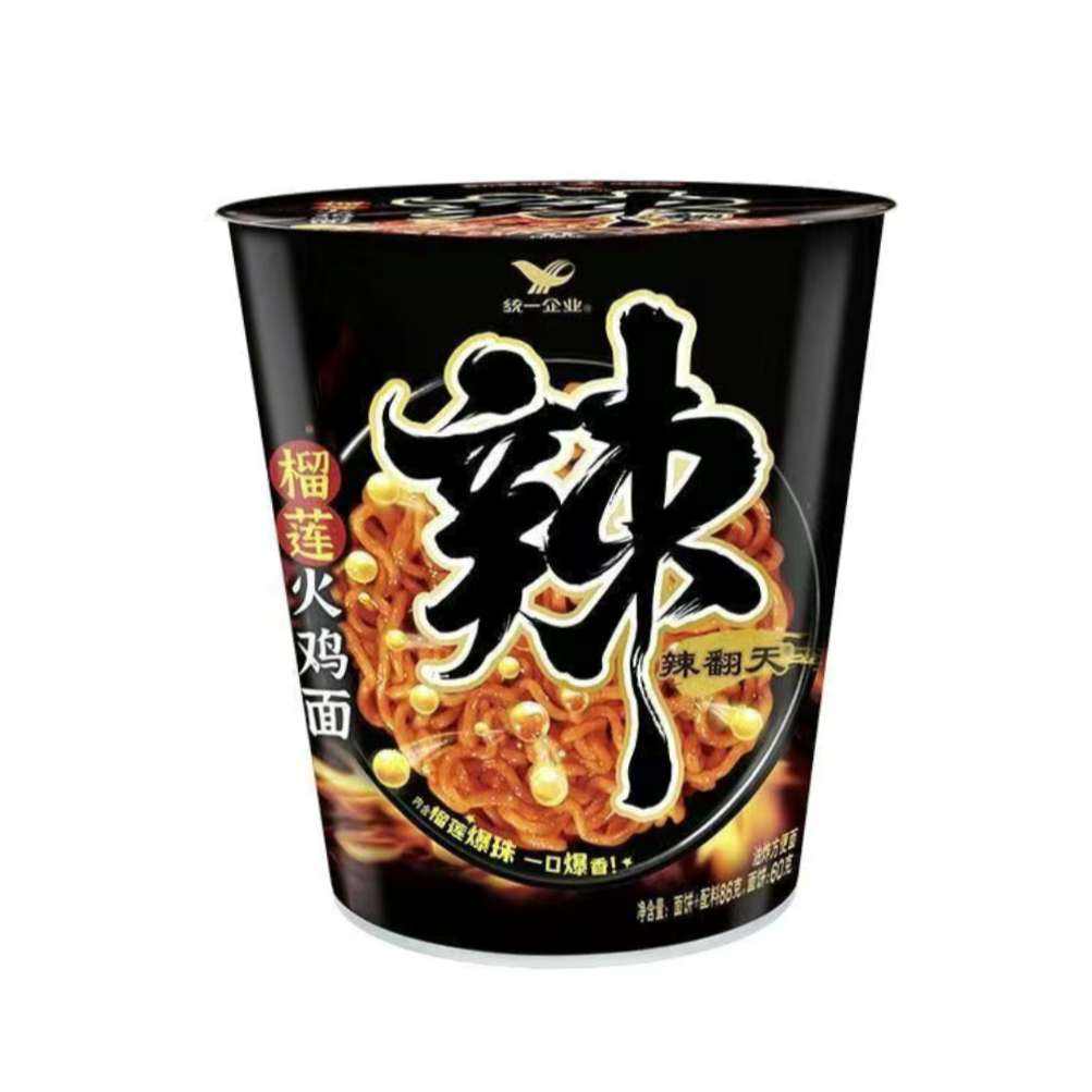闭眼买：统一 辣翻天榴莲火鸡面 12杯 13.9元(需领券)