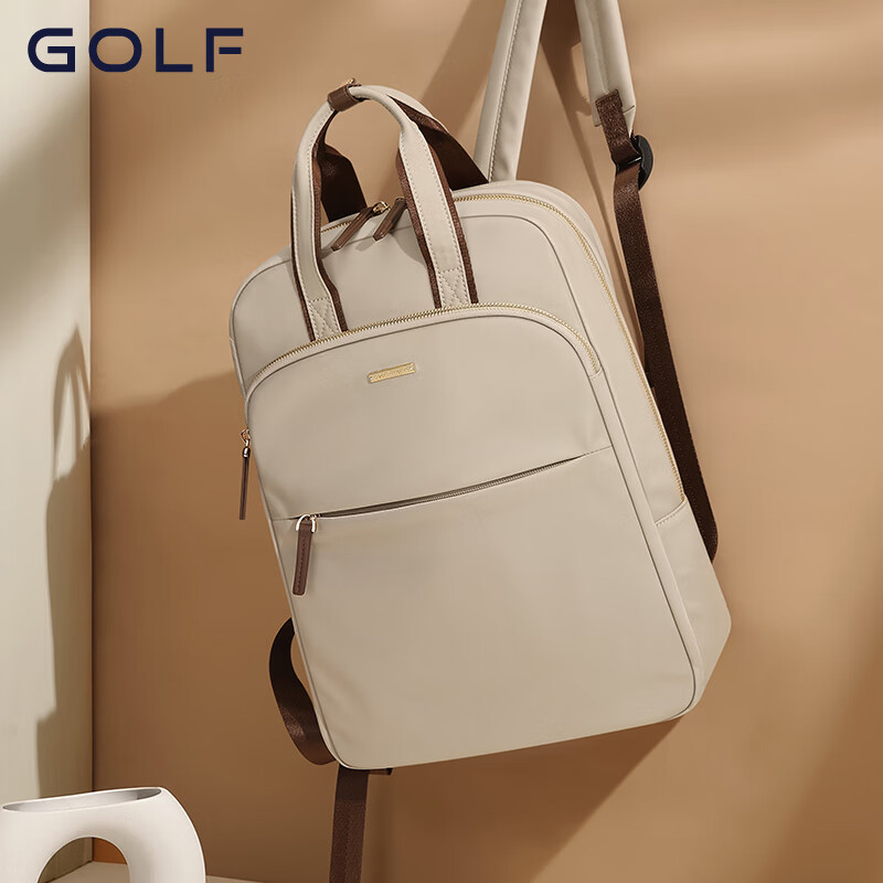 GOLF 高尔夫 双肩包休闲运动旅行背包时尚通勤 款式4-果仁杏（买一赠一） ￥