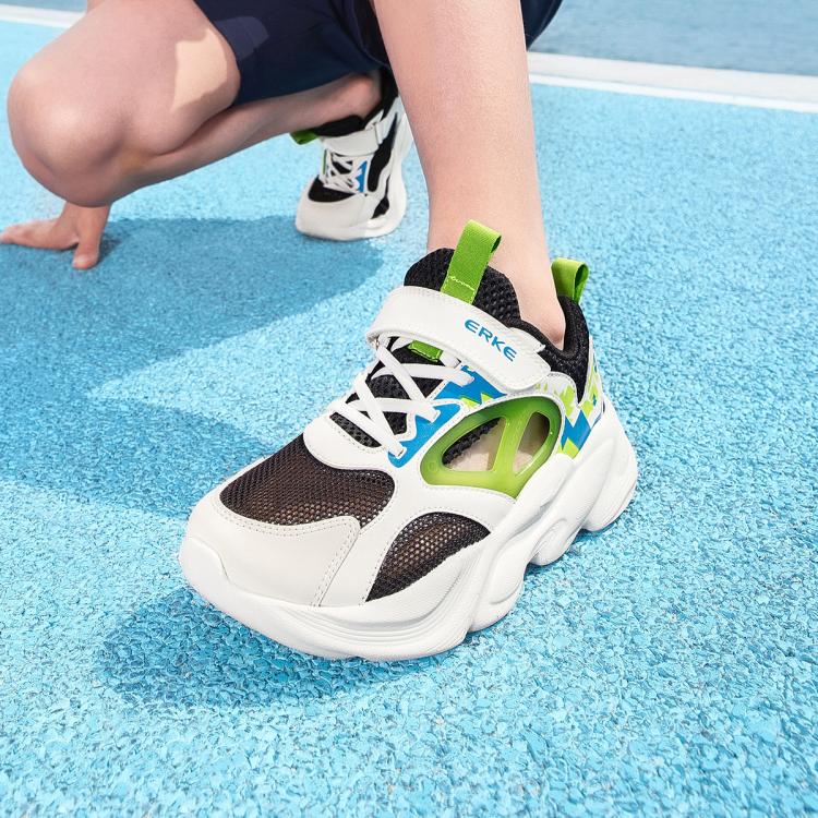 鸿星尔克 初阳2 大网透气儿童凉鞋男女童轻便舒适框子鞋清爽镂空运动凉鞋 