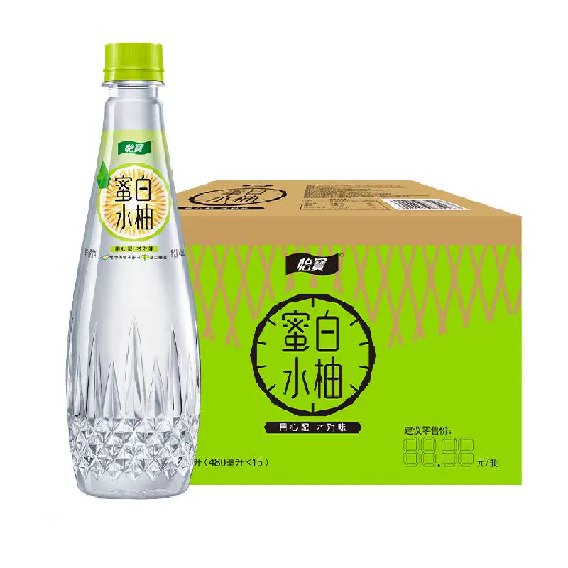 C'estbon 怡宝 蜜水白柚 水果饮料 480ml*15瓶整箱装 （蜂蜜+柚子果汁饮料） ￥26