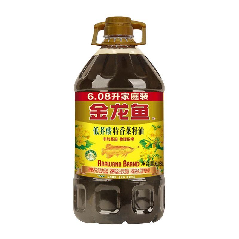 百亿补贴：金龙鱼 低芥酸特香菜籽油特惠装 6.08L 41.23元（多人团）