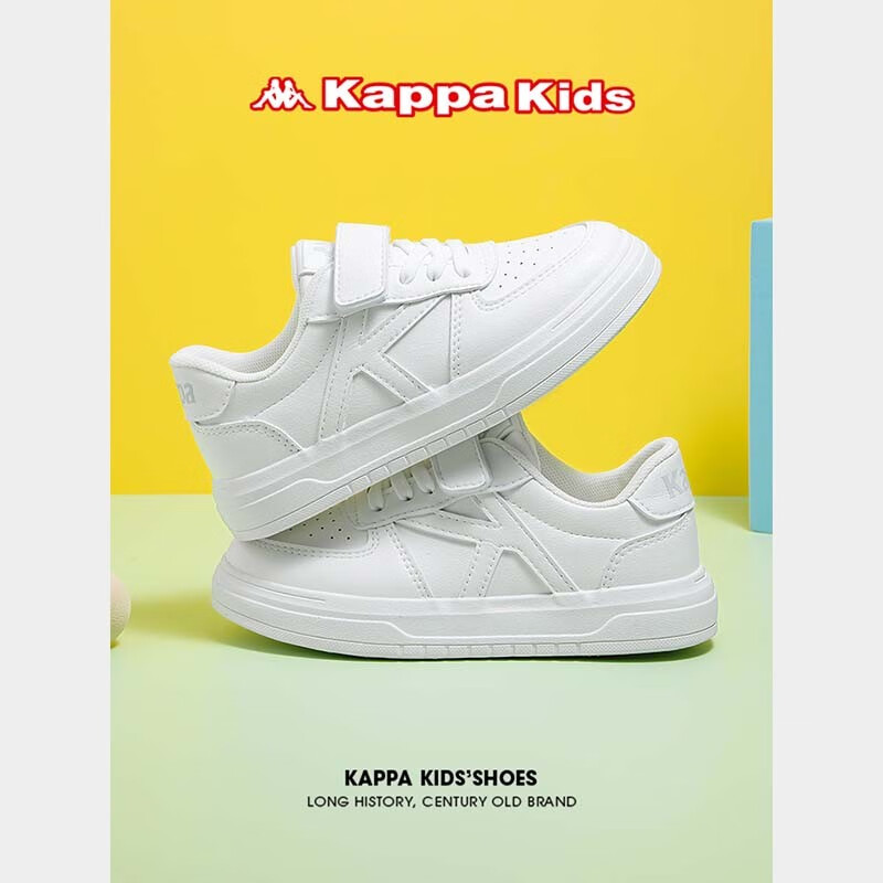 Kappa 卡帕 Kids卡帕儿童鞋 米/白|单鞋|四季可穿 29码 77.96元（需用券）