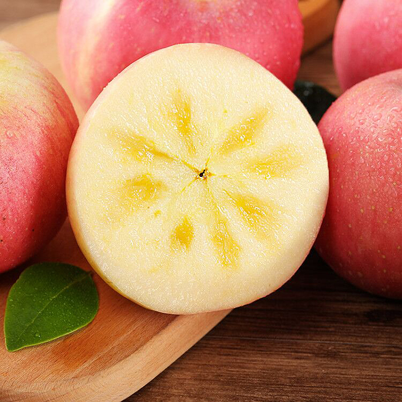 PLus会员:华味仙新疆冰糖心苹果水果 带箱9.5斤大果净重8.5斤 19.79元包邮