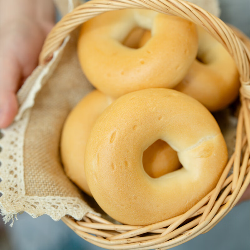 Gastro Bakery 凯瑞美家 原味贝果面包210g*2袋 早餐 预烘培冷冻面包 代餐饱腹欧