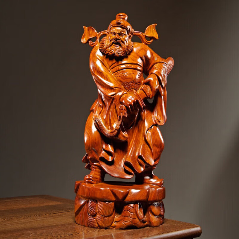 米囹 木雕天师钟馗神像摆件客厅装饰工艺品 26.9元（需用券）