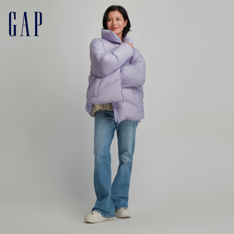Gap 盖璞 女装秋季2023LOGO廓形发热保暖面包型羽绒服720893外套 295.12元包邮（需用券）