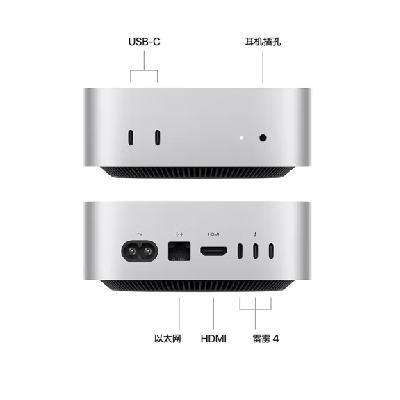 限地区：Apple 苹果 2024Mac M4银色(10+10核) 16G 256G台式电脑主机 MU9D3CH/A 2999.2元