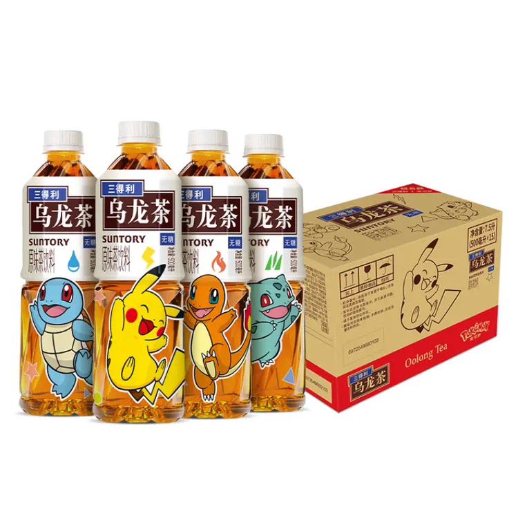 今日必买：SUNTORY 三得利 宝可梦无糖 乌龙茶饮料 0糖0脂 500ml*15瓶 43.15元（需