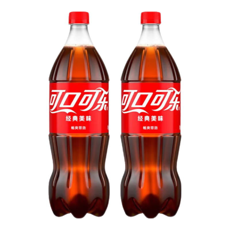 移动端、京东百亿补贴：可口可乐 汽水碳酸饮料1L 大瓶装 家庭聚会 可乐1L*2