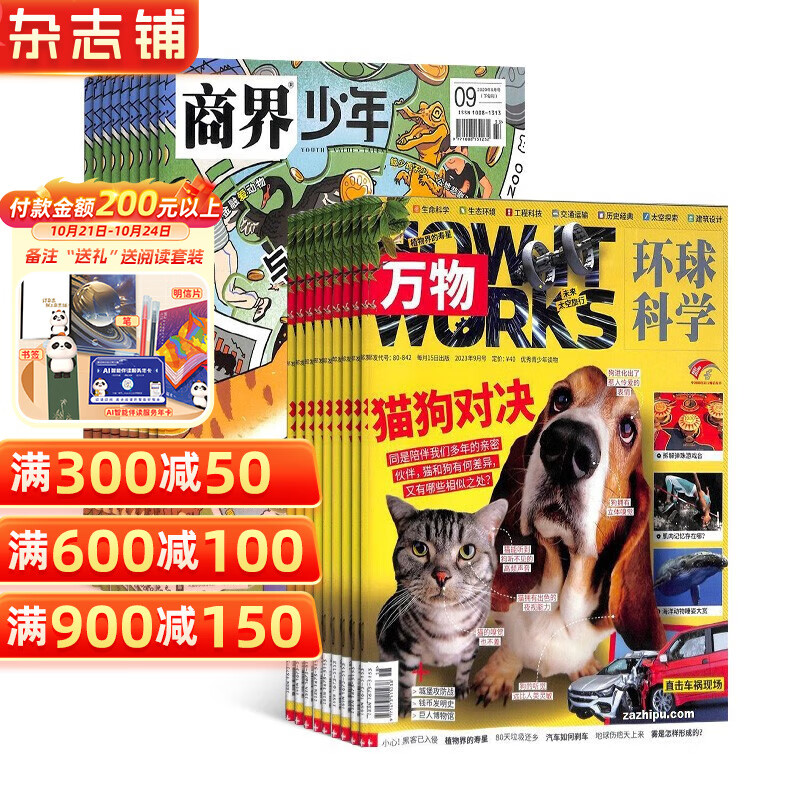 PLUS会员：《万物+商界少年杂志组》（25年1月起订 共24期） 305.56元包邮（双