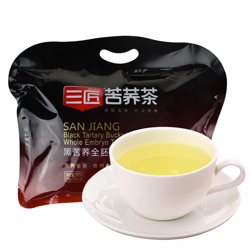 三匠 养生茶 四川大凉山 全胚芽 黑苦荞茶500g（100小袋） 78.6元（需用券）