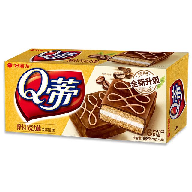 好丽友 Q蒂蛋糕 摩卡巧克力味 6枚装 168g 7.15元（需买4件，需用券）