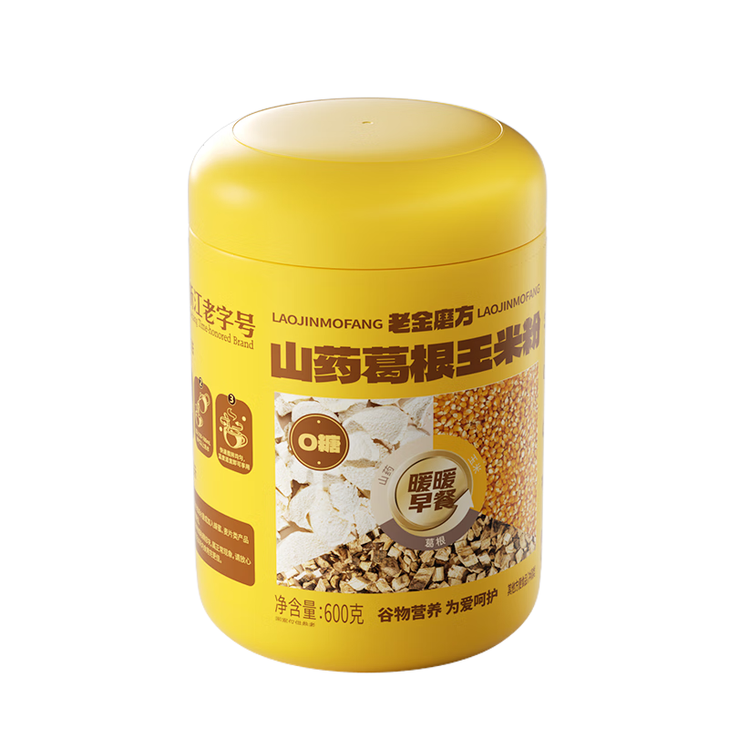 PLUS会员:老金磨方 葛根山药玉米粉 600g＊2件 33.82元包邮（合16.91元/件，凑单