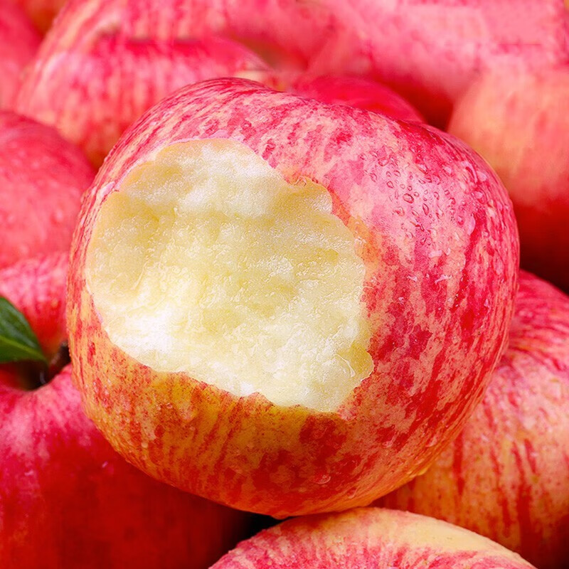 pLus会员:果园汇 正宗新鲜 脆甜 山东红富士苹果当季时令生鲜水果 5斤带箱中