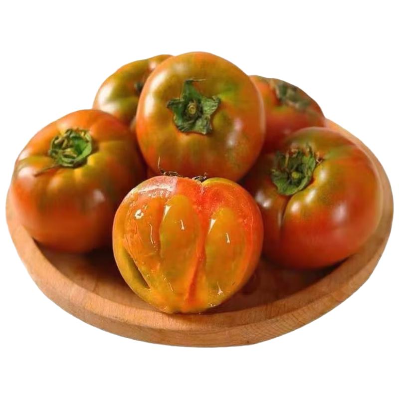 京鲜生 丹东铁皮柿子 净重3斤 单果70g+水果番茄 源头直发 20.9元（需用券）