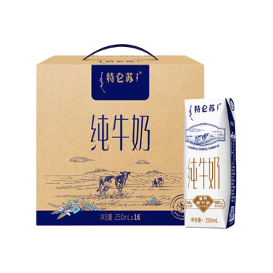 plus会员：蒙牛特仑苏纯牛奶250ml*16盒*3件 119.04元包邮（合39.68元/件）