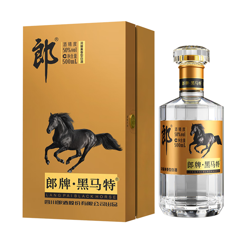 plus会员 郎酒 黑马特 50度 浓酱兼香型 白酒 500mL 1瓶 248元包邮（需领券）