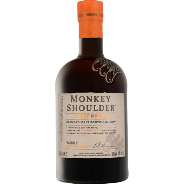Monkey Shoulder 三只猴子 烟熏版 苏格兰调和型威士忌 700ml 单瓶装 148.05元/件 包